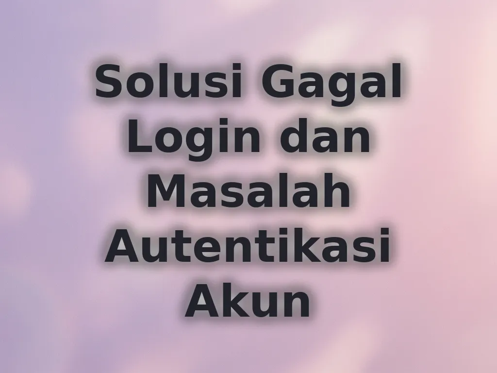 Solusi Gagal Login dan Masalah Autentikasi Akun